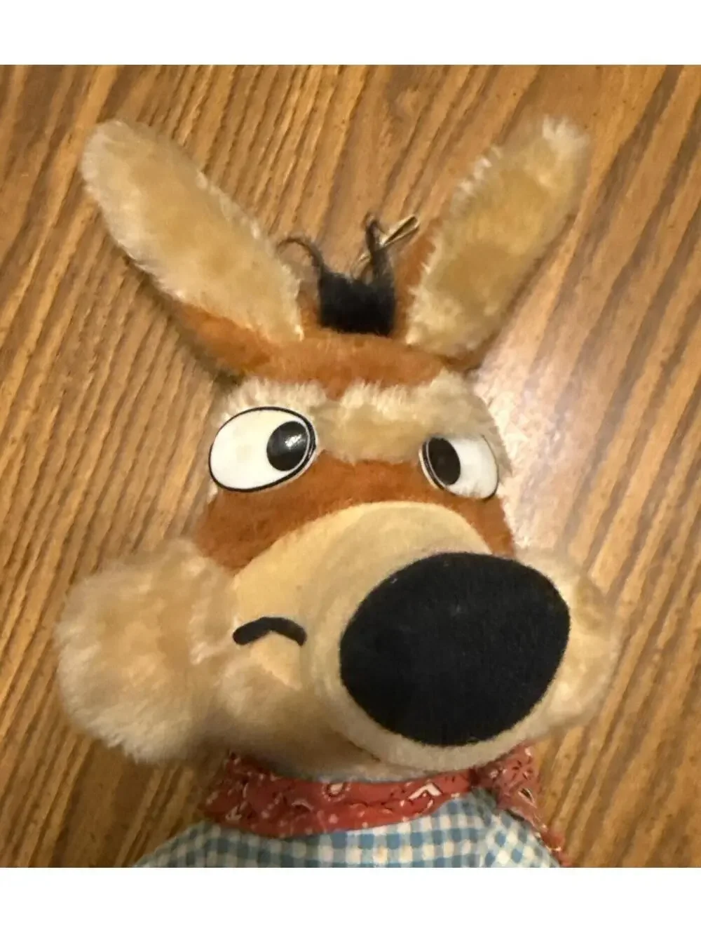 Vintage 1971 Wile E Coyote Warner Bros Plush Stuffed Animal Mighty Star 26